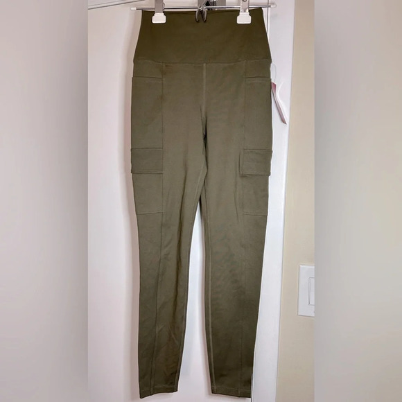 NWT Carbon38 Utility Cargo Green High Rise Full Length Leggings Size XS - Picture 10 of 11